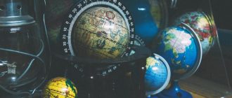 Globe representing international shipping